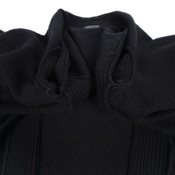 VINCE Wool Shawl Collar Waterfall Cardigan Sweater Quiet Luxury Medium Black - Picture 6 of 7